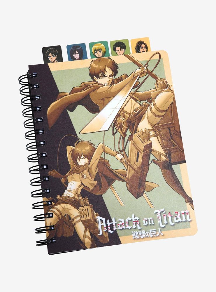 Attack on Titan Character Portraits Tab Journal