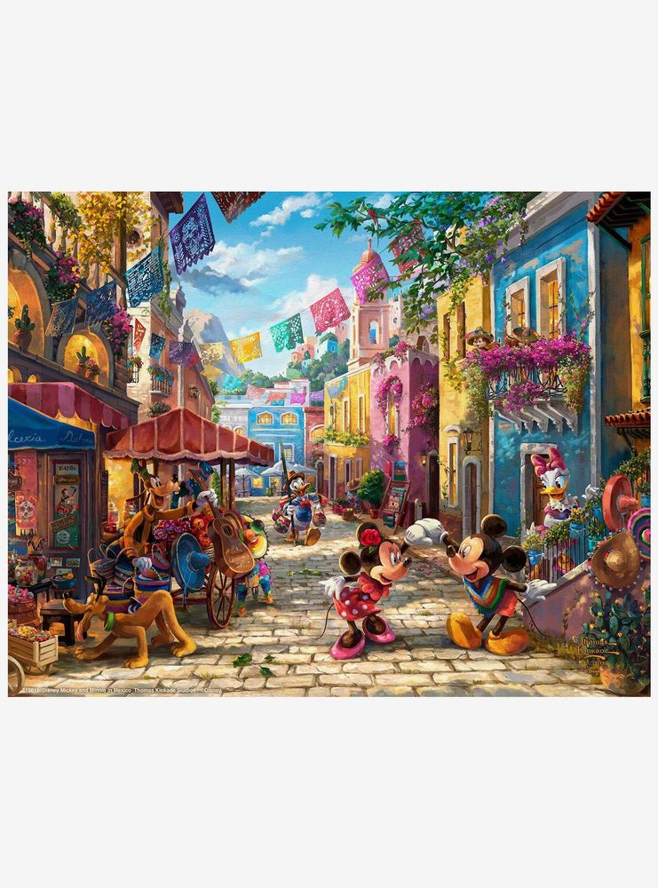 Disney Mickey Mouse Mickey And Minnie In Mexico 11" X 14" Art Print