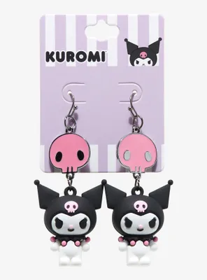 Kuromi Figural Pink Skull Earrings