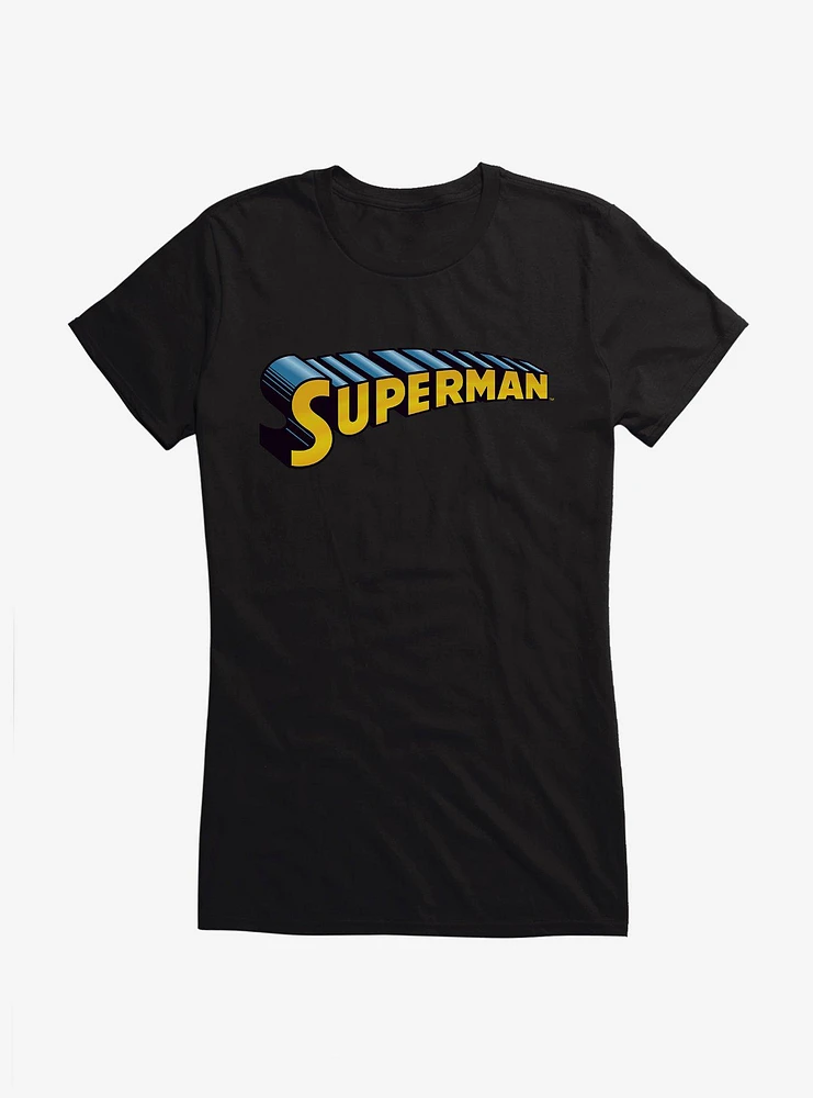 DC Comics Superman 3D Logo Girls T-Shirt