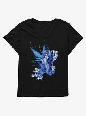 Fairies By Trick Blue Wing Girls T-Shirt Plus