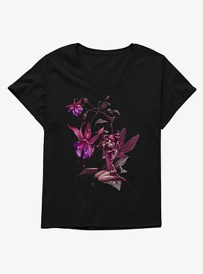 Fairies By Trick Purple Flower Fairy Girls T-Shirt Plus