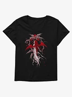 Fairies By Trick Red Rose Fairy Girls T-Shirt Plus