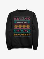 Squid Game Fair Isle Pattern Dalgona Candy Sweatshirt