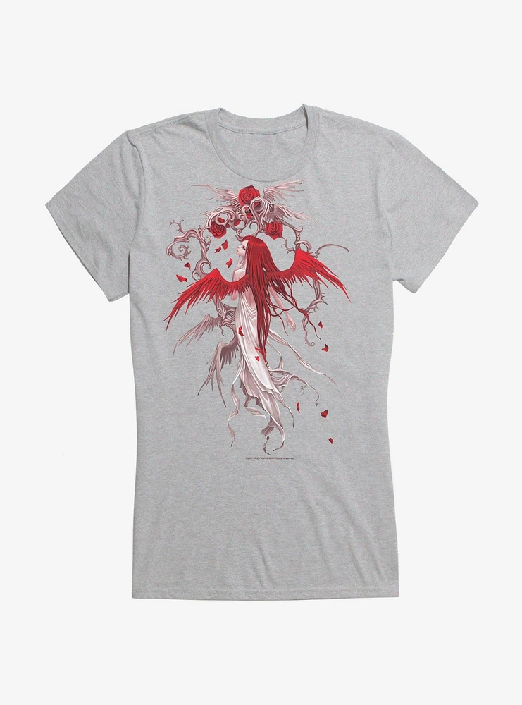 Fairies By Trick Red Rose Fairy Girls T-Shirt