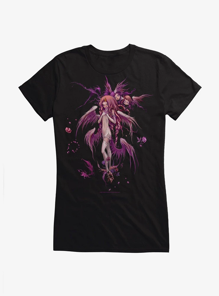 Fairies By Trick Night Time Fairy Girls T-Shirt