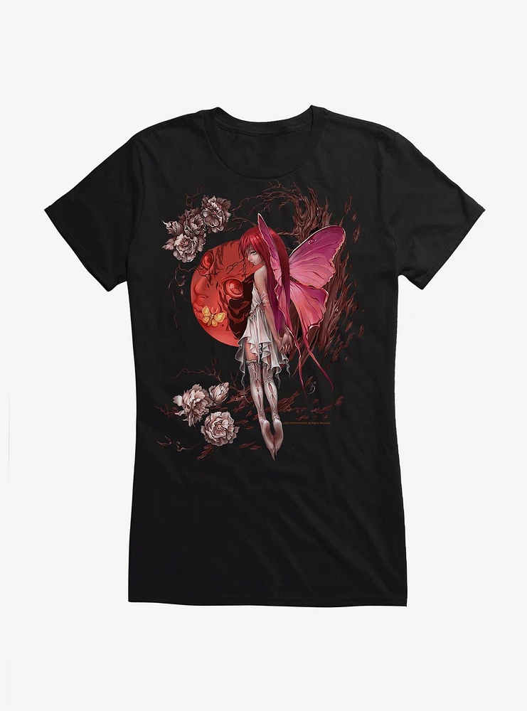 Fairies By Trick Red Moon Fairy Girls T-Shirt