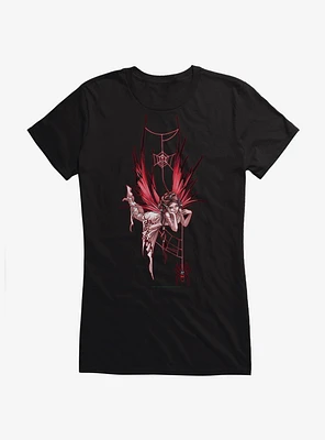 Fairies By Trick Spider Web Fairy Girls T-Shirt