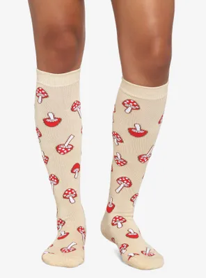 Toadstool Mushroom Knee-High Socks