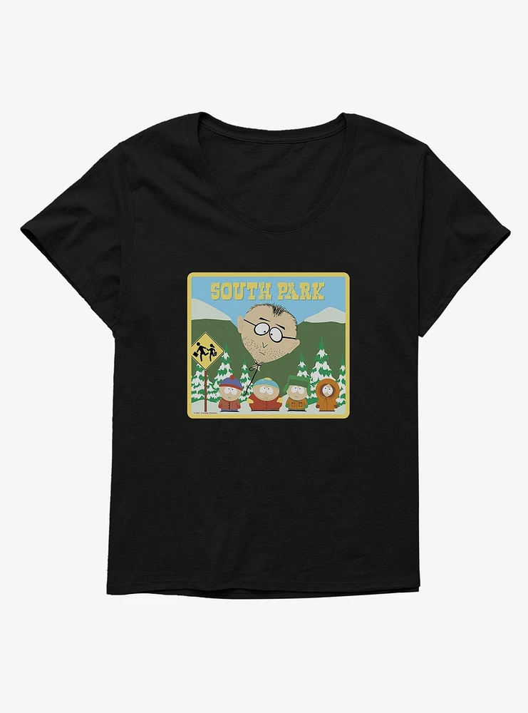 South Park Bus Stop Girls T-Shirt Plus