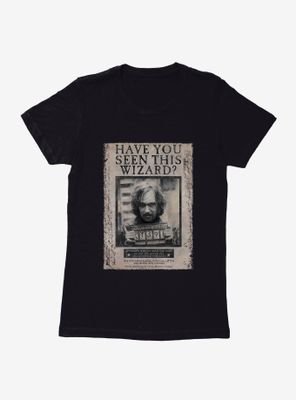 Harry Potter Sirius Black Wanted Poster Womens T-Shirt
