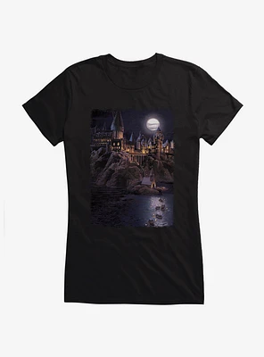 Harry Potter Boats To Hogwarts Dock Girls T-Shirt