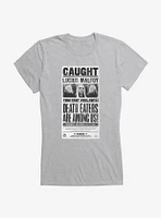 Harry Potter Lucius Malfoy Wanted Poster Girls T-Shirt