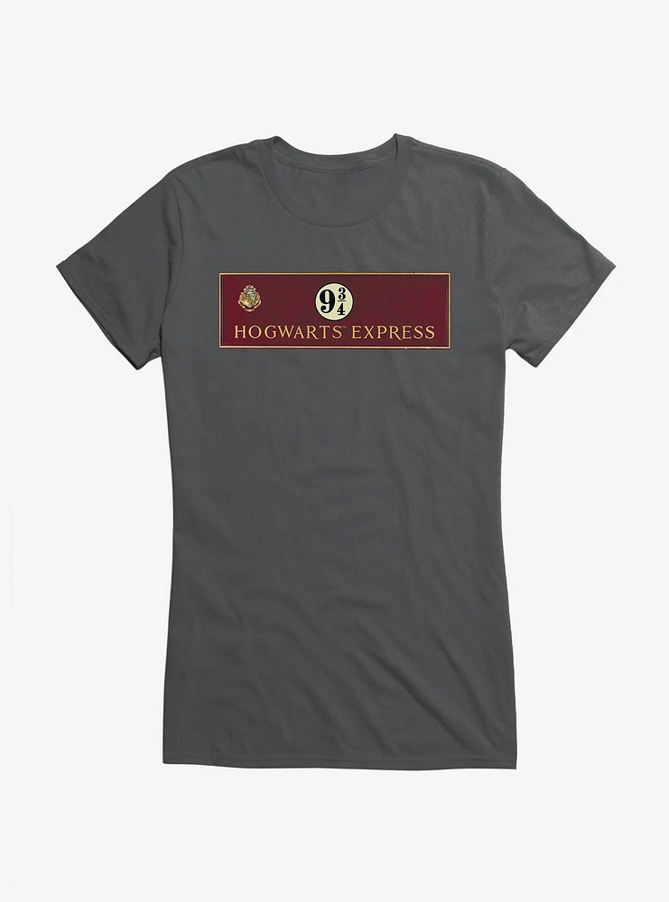 Harry Potter Platform 9 3/4 Hogwarts Express Sign Girls T-Shirt