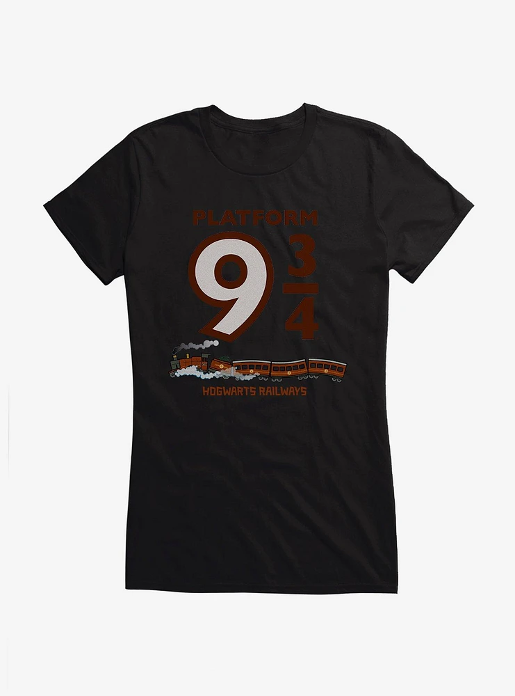 Harry Potter Platform 9 3/4 Hogwarts Railways Girls T-Shirt