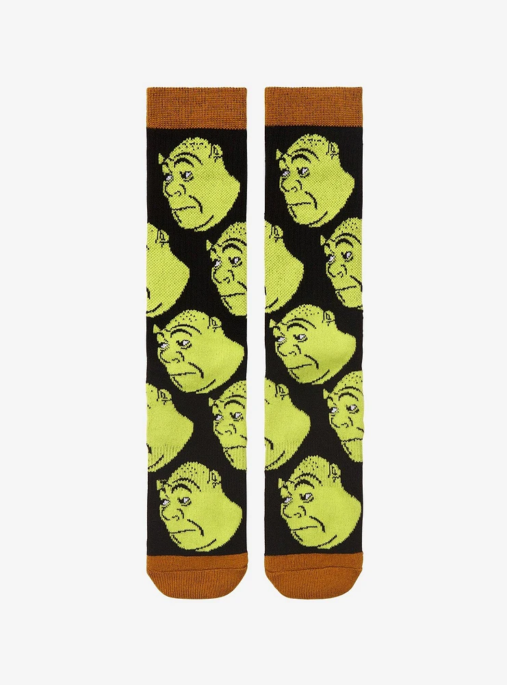 Shrek Meme Face Crew Socks