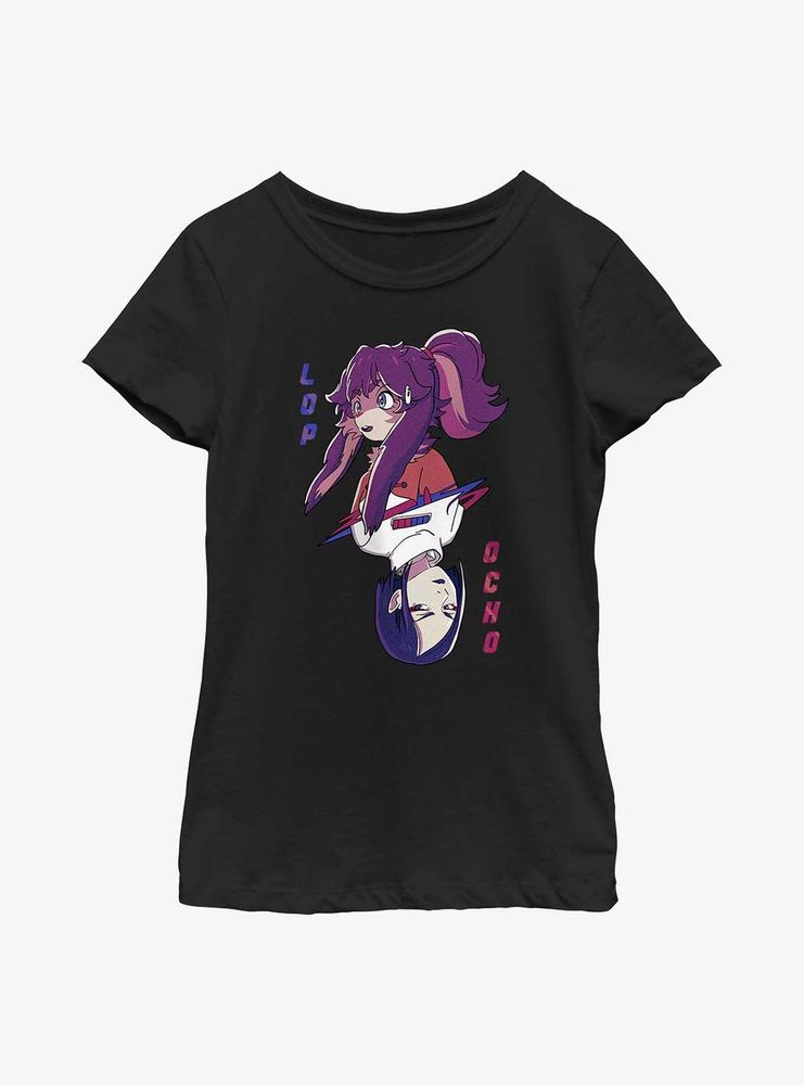 Star Wars: Visions Lop & Ocho Rival Card Youth Girls T-Shirt