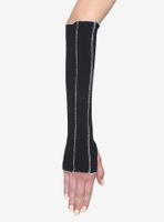 Black Contrast Stitch Arm Warmers