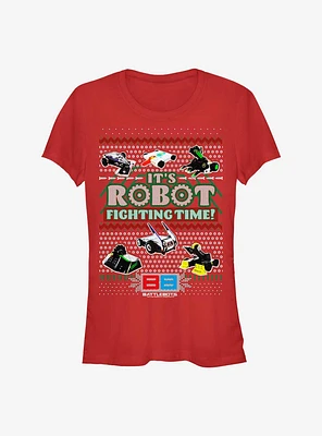 BattleBots It's Robot Fighting TIme Ugly Holiday Girls T-Shirt