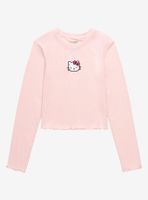 Sanrio Hello Kitty Winking Embroidered Women's Long Sleeve T-Shirt