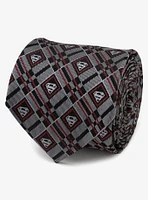 DC Comics Superman Geometric Gray Silk Tie