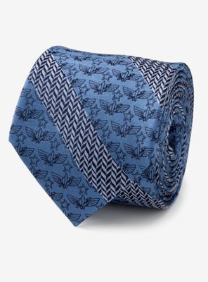 Disney Pixar Toy Story Icon Herringbone Stripe Blue Tie