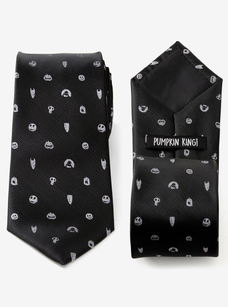 Disney The Nightmare Before Christmas Black Grey Tie