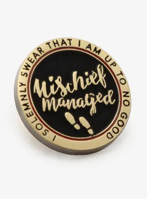 Harry Potter Mischief Managed Gold Lapel Pin