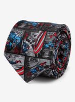 Marvel Captain America Comic Grey Tie