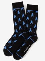 Star Trek Blue Delta Shield Black Socks