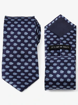 Star Wars Millennium Falcon Blue Tonal Tie