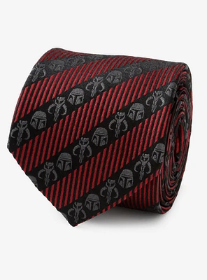 Star Wars The Mandalorian Black Red Stripe Tie
