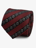 Star Wars The Mandalorian Black Red Stripe Tie
