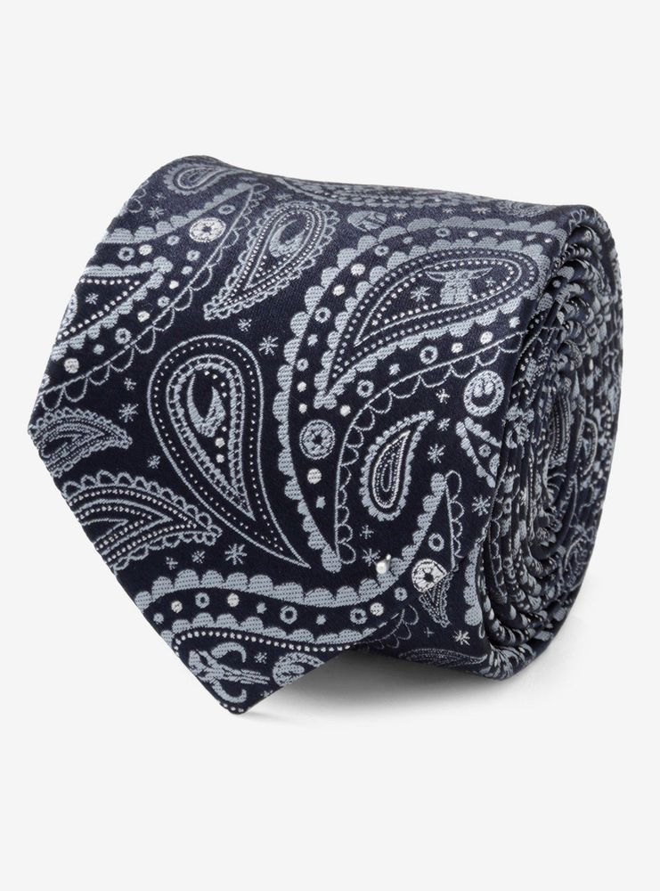 Star Wars The Mandalorian Blue Paisley Tie