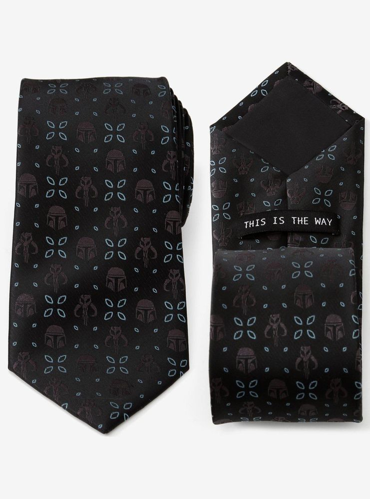 Star Wars The Mandalorian Motif Black Tie