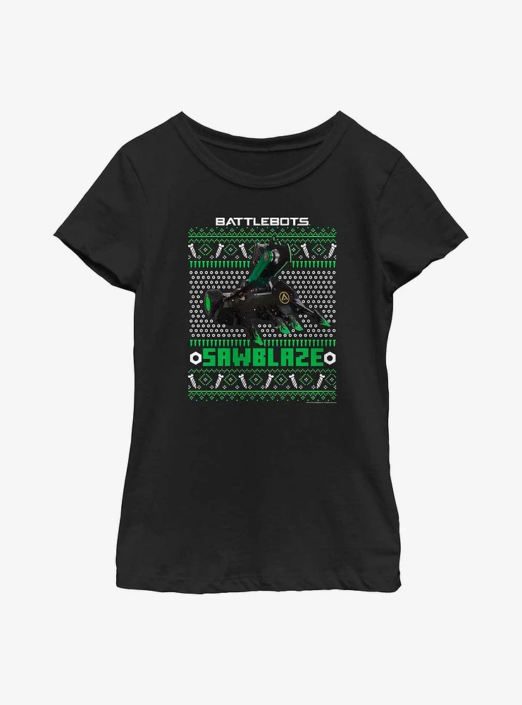 BattleBots Sawblaze Ugly Holiday Youth T-Shirt