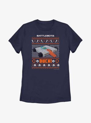 BattleBots Duck! Ugly Holiday Womens T-Shirt