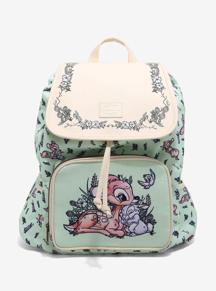 Loungefly Disney Bambi & Thumper Floral Slouch Backpack