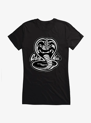 Cobra Kai Black And White Logo Girls T-Shirt