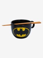 DC Comics Batman Bat Logo Ramen Bowl with Chopsticks