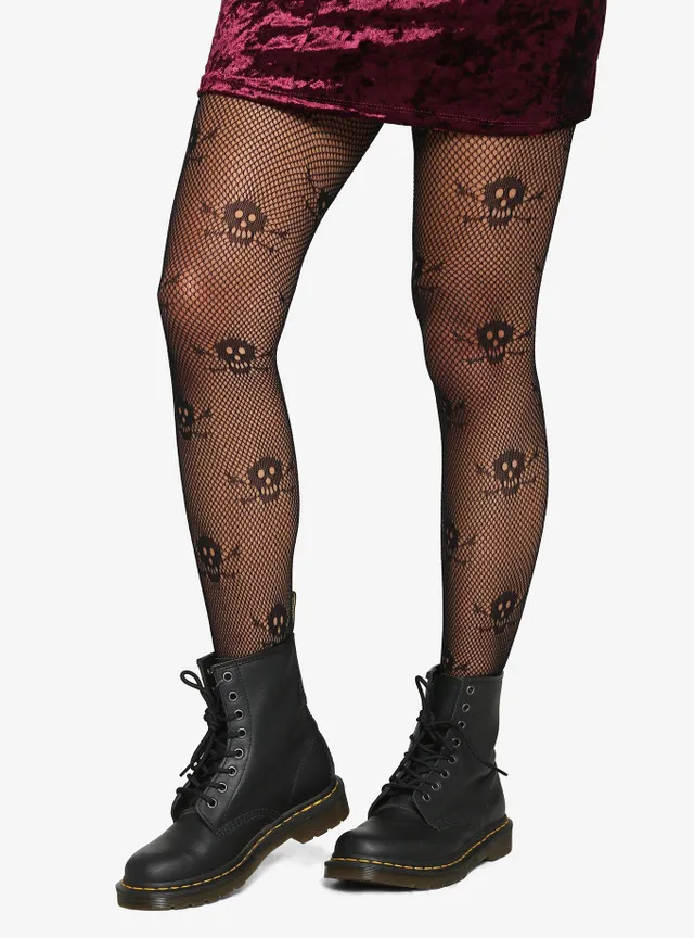 Hot Topic Flocked Butterfly Tights