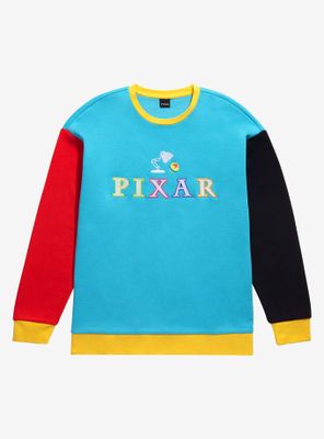 Disney Pixar Luxo Jr. & Logo Color Block Crewneck - BoxLunch Exclusive