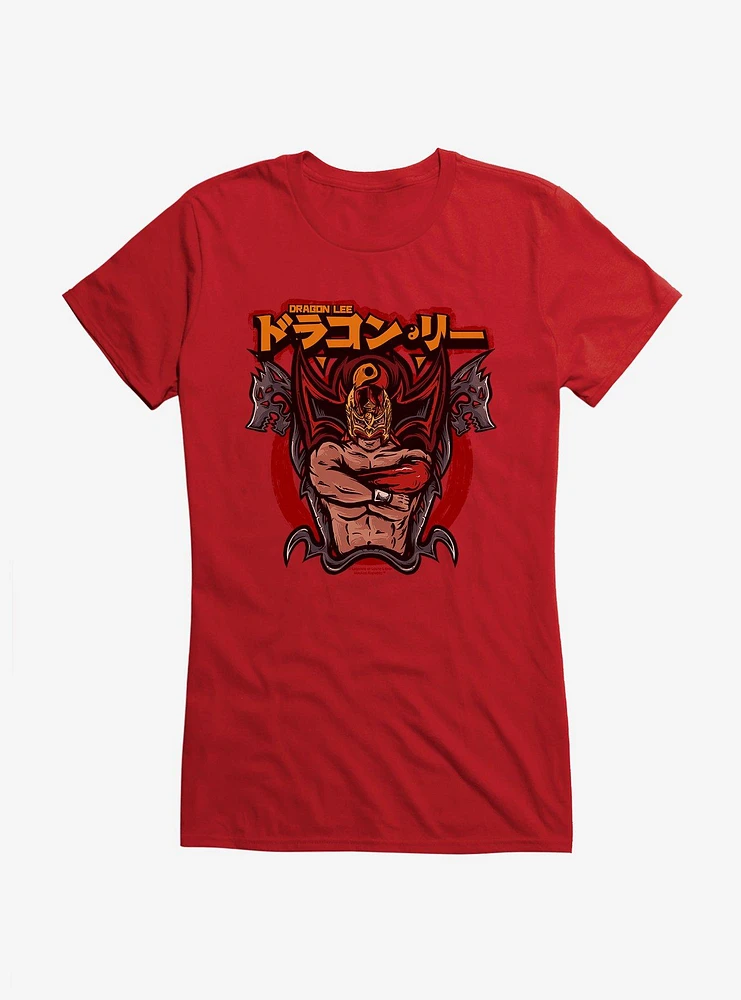 Masked Republic Legends Of Lucha Libre Dragon Lee Crest Girls T-Shirt