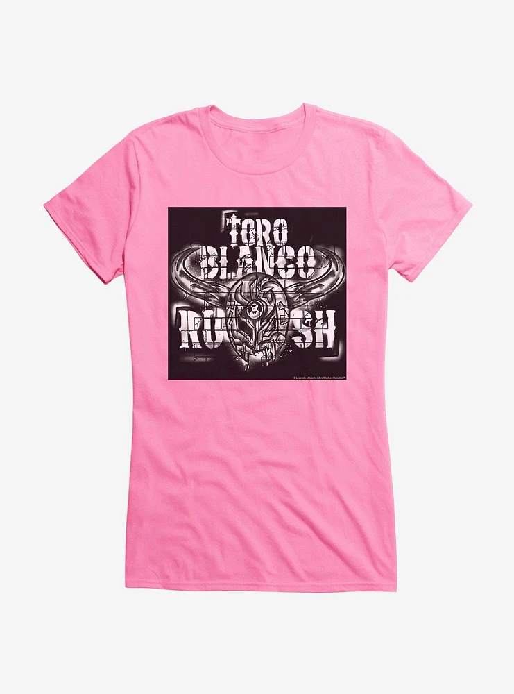 Masked Republic Legends Of Lucha Libre Toro Blanco Rush Girls T-Shirt