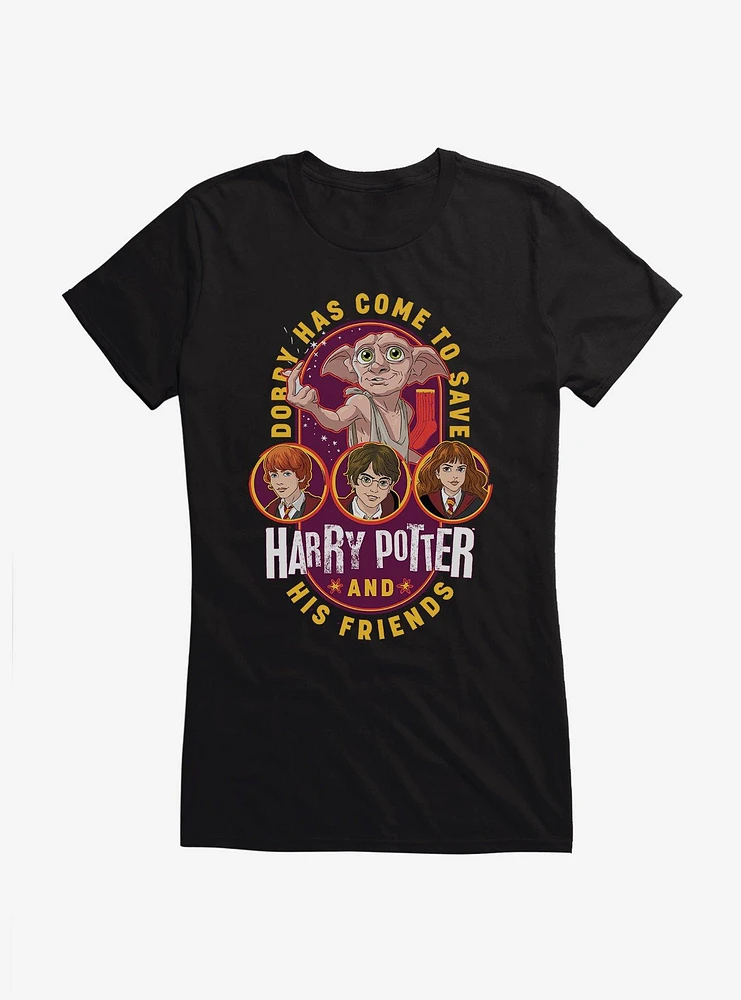 Harry Potter Dobby And His Friends Girls T-Shirt