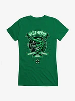 Harry Potter Slytherin House Patch Art Girls T-Shirt