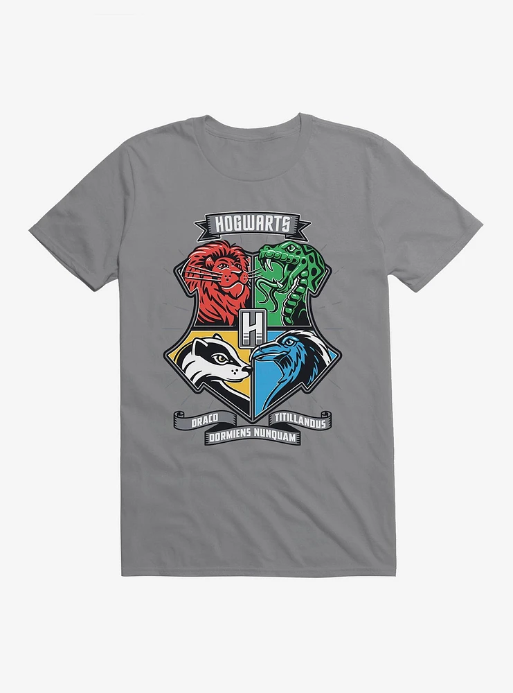 Harry Potter Hogwarts Houses Patch Art T-Shirt