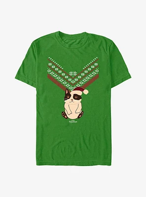 Marvel Hawkeye Cat Ugly Sweater Print T-Shirt