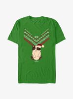 Marvel Hawkeye Cat Ugly Sweater Print T-Shirt