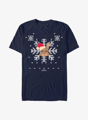 Marvel Hawkeye Dog Christmas Sweater Print T-Shirt